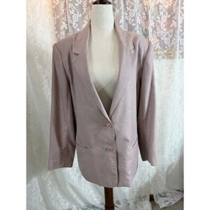Patchington Clearwater Florida Mauve Pink Textured Two Button Blazer Jacket